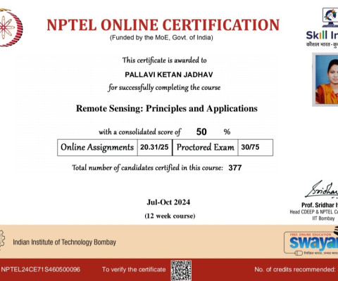 Awarded NPTEL Certification