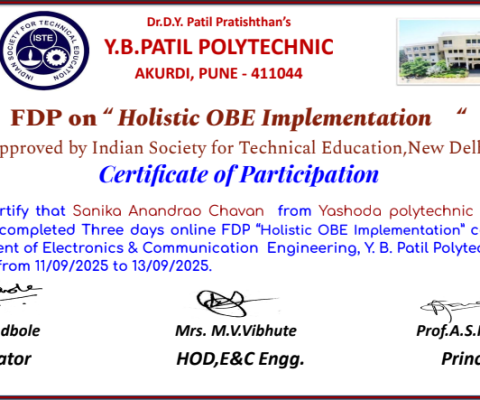 Faculty Development Program organised by Y.B. Patil Polytechnic Pune