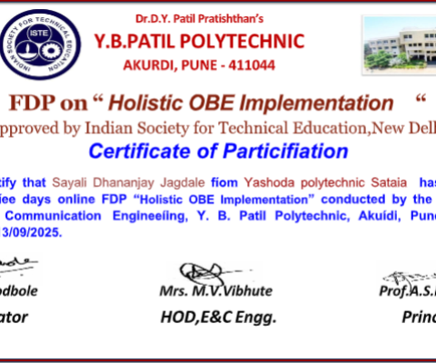 Faculty Development Program organised by Y.B. Patil Polytechnic Pune