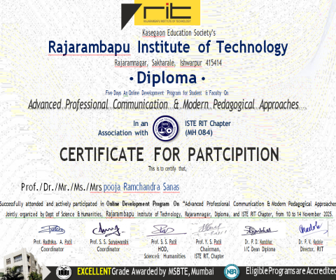 Online Development Program For  Faculty on Advanced Professional Communication & Modern Pedagogical Approaches