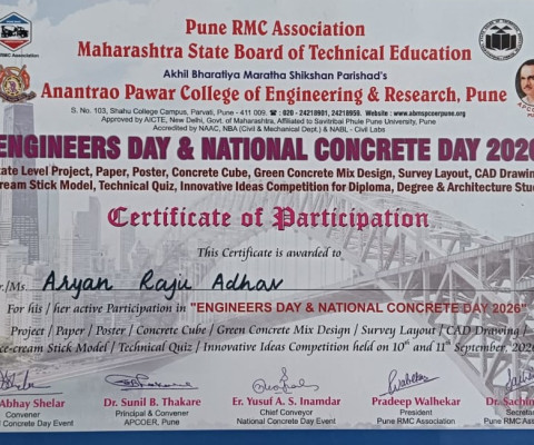 Aryan Raju Adhav Participates in State-Level CAD Drawing Competition