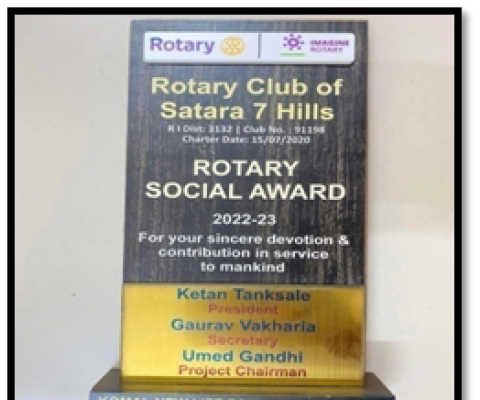 Rotary Social Award- Government of Maharashtra